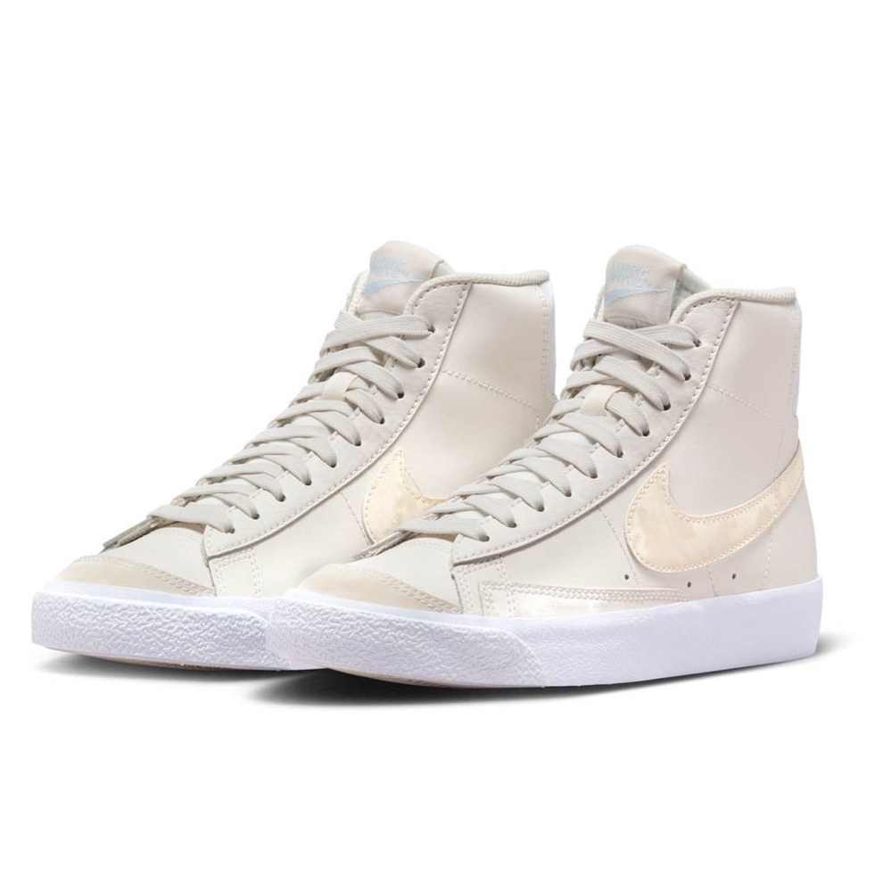 Nike Women's High-Top Sneakers in Cream and White